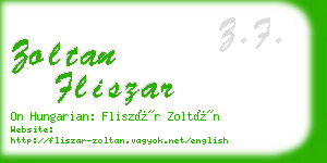 zoltan fliszar business card